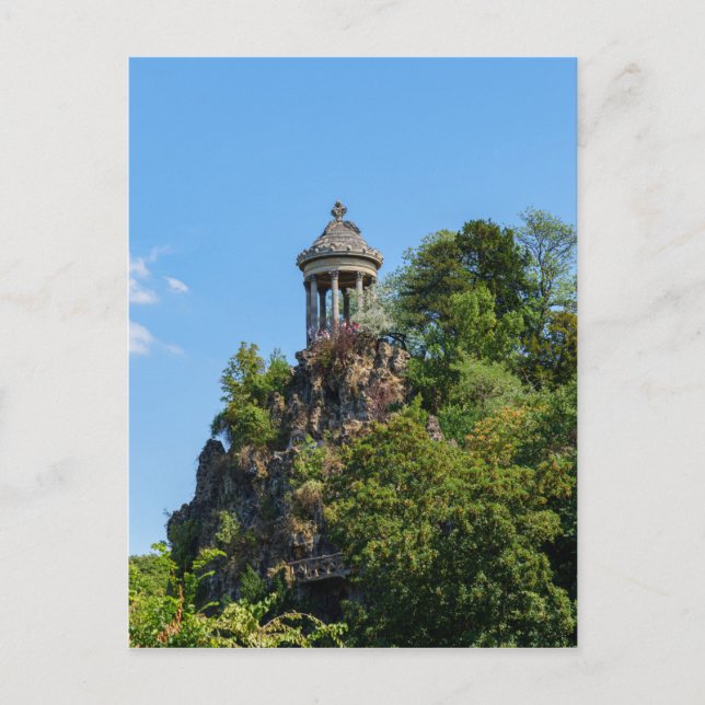 Cartão Postal Templo Sibylle em Parc des Buttes Chaumont - Paris (Frente)