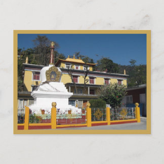 Cartão Postal Templo Stupa Budista Tibetano Mosteiro Tashi Jong