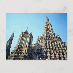 Cartão Postal Templo tailandês em Bangkok, Tailândia
