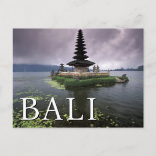 Cartão Postal Templo Ulun Danu Bali, Indonésia Aniversário