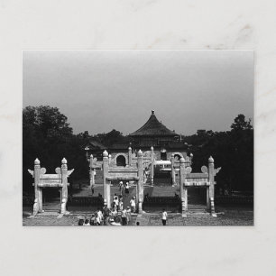 Cartão Postal Templo vintage de Pekin no parque do Heaven
