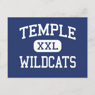 Cartão Postal Templo - Wildcats - Segundo grau - Templo Texas