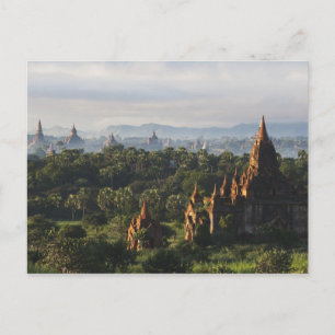 Cartão Postal Templos ao nascer do sol, Bagan, Mianmar