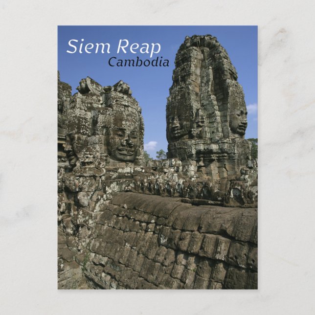 Cartão Postal Templos de Angkor no Camboja (Frente)