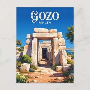 Cartão Postal Templos de Ġgantija Malta