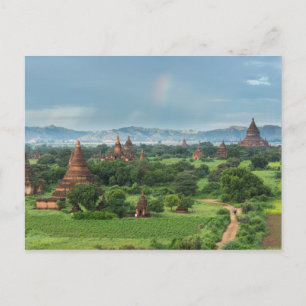 Cartão Postal Templos em Bagan, Myanmar