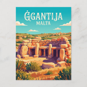 Cartão Postal Templos Ġgantija Malta