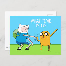 Cartão Postal Tempo de Aventura | Finn & Jake Fist Bump