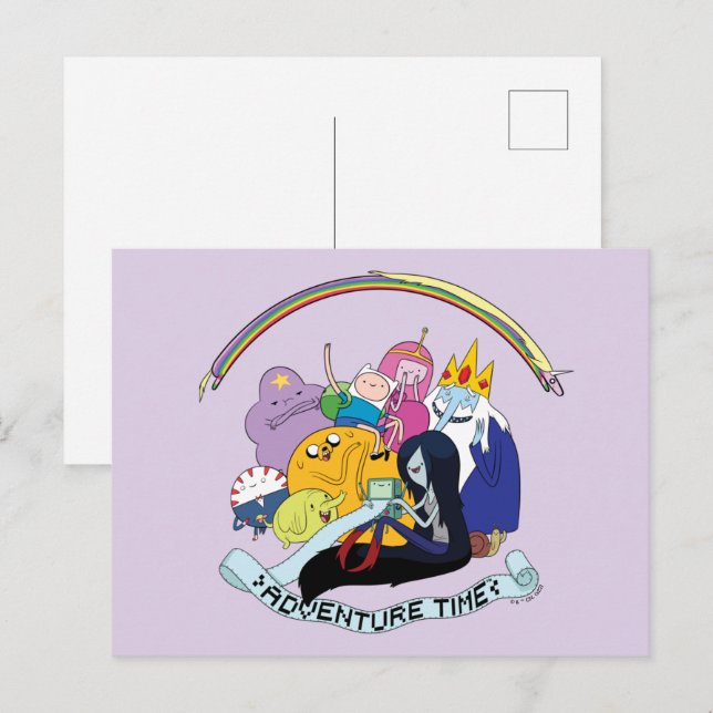 Cartão Postal Tempo de Aventura | Gráfico do grupo BMO (Frente/Verso)