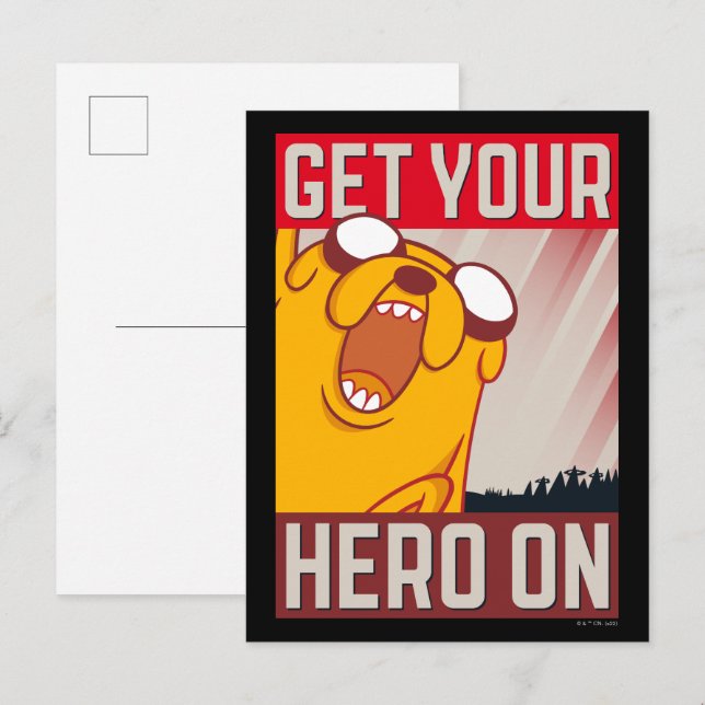 Cartão Postal Tempo de Aventura | Jake "Coloque Seu Herói" (Frente/Verso)