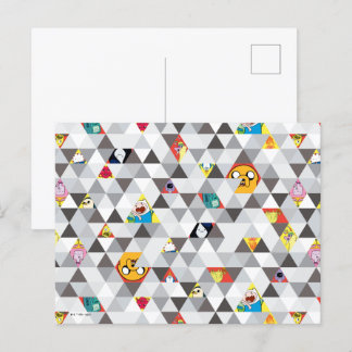 Cartão Postal Tempo de Aventura | Padrão de caráter triangular