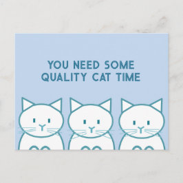 Cartão Postal Tempo de Gato de Qualidade