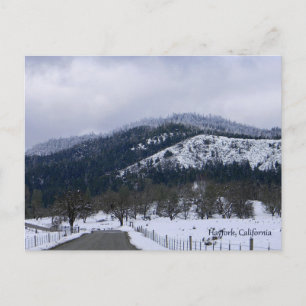 Cartão Postal Tempo de inverno em Hayfork, Califórnia...