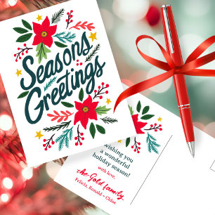 Cartão Postal TEMPORIZAÇÕES GREETINGS Feriado de Natal Xmas PERS