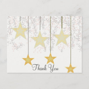 Cartão Postal Tendência Dourada Glitter Black Muito Caro Obrigad