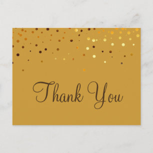 Cartão Postal Tendência Indispendiosa Glitter Amarelo Dourado Ob