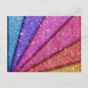 Cartão Postal Tendy Geometry Glitter Stripes