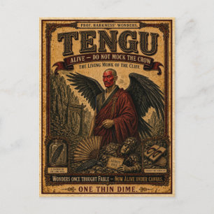 Cartão Postal Tengu, Monstro de Circo Antigo