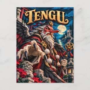 Cartão Postal Tengu, Monstro de Corte de Papel