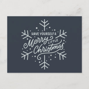 Cartão Postal Tenha um Feliz Natal - Floco de Neve