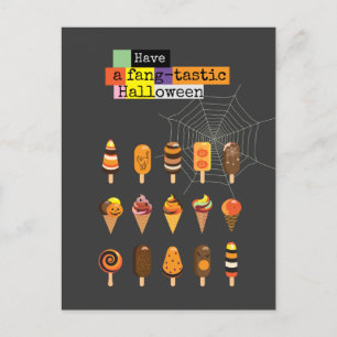Cartão Postal "Tenha um Halloween "fantástico"" Evento de Sorvet