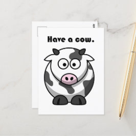 Cartão Postal Tenham uma vaca, um doce doce, um doce doce, um De