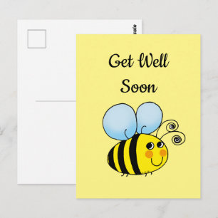 Cartão Postal Tenhamos uma rápida recuperação (abelha melífera f