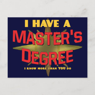 Cartão Postal Tenho mestrado!