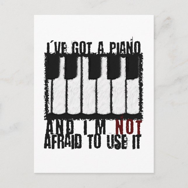 Cartão Postal Tenho um Piano (Frente)