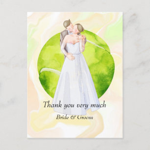 Cartão Postal Tênis Bride e noiva na Tênis Ball para Casamento