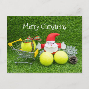Cartão Postal Tênis com compro de Natal do Papai Noel