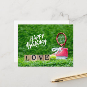 Cartão Postal Tênis com Feliz Aniversário com amor