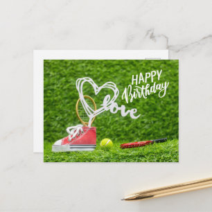 Cartão Postal Tênis com Feliz Aniversário com amor