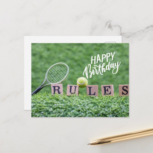 Cartão Postal Tênis com Feliz Aniversário com amor (Frente/Verso In Situ)