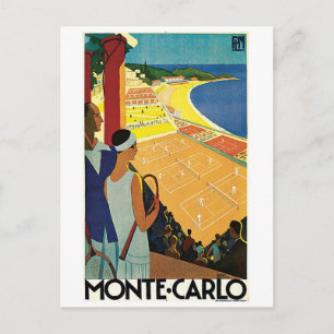 Cartão Postal Tênis em Monte Carlo