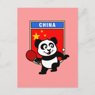 Cartão Postal Tênis Mesa da China