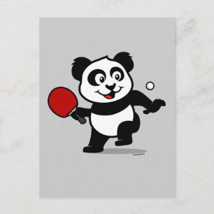 Cartão Postal Tênis mesa Panda