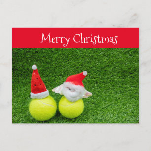 Cartão Postal Tênis Natal com chapéu de Papai Noel no tênis