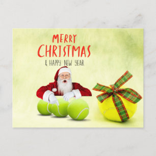 Cartão Postal Tênis Natal com Papai Noel e bola