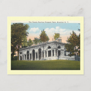 Cartão Postal Tênis Pavilion, Prospect Park, Brooklyn Vintage