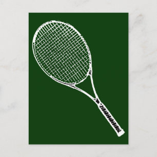 Cartão Postal tênis racquet