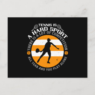 Cartão Postal Tênis - Tênis É Um Esporte Difícil