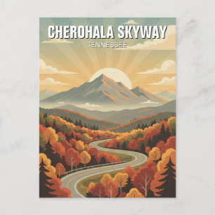 Cartão Postal Tennessee Cherohala Skyway Souvenir