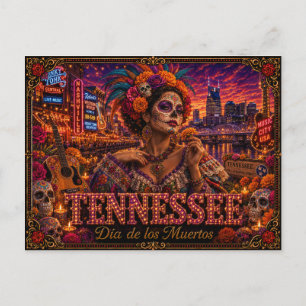 Cartão Postal Tennessee Dia dos Mortos Retro