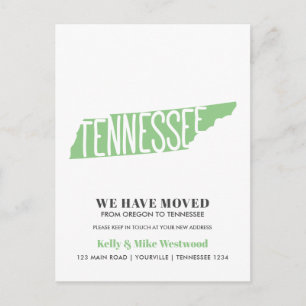 Cartão Postal TENNESSEE Mudamos o novo endereço New Home Postca