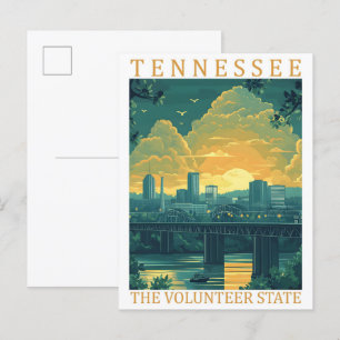 Cartão Postal Tennessee, o Volunteer State USA Viagem Place
