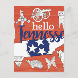 Cartão Postal Tennessee State Symbols Volunteer State Images