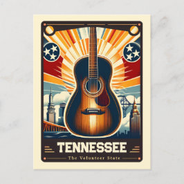 Cartão Postal Tennessee | Vintage espirituosa patriótica