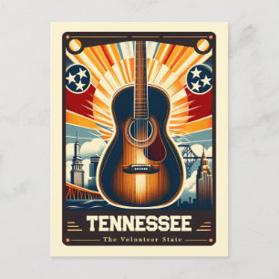 Cartão Postal Tennessee Vintage espirituosa patriótica