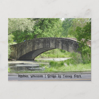 Cartão Postal Tenney Park Stone Bridge em Madison, Wisconsin